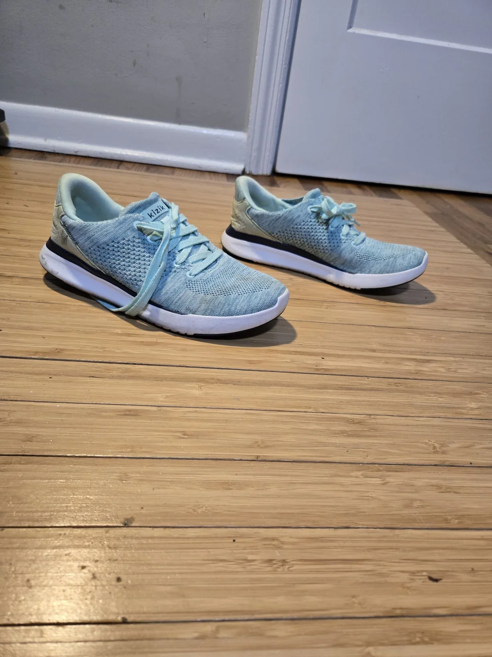 Kizik Women's Light Blue Slip-On Knit Sneakers